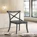 Rosalind Wheeler Kendric Side Chair w/ An X-Shape Support. (Set-2), Rustic Gray Wood in Brown/Gray | 35 H x 20 W x 21 D in | Wayfair