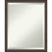 Winston Porter Albe Beveled Bathroom Mirror Wood in Brown | 21.75 H x 17.75 W x 1.375 D in | Wayfair F7147A2498AD448292AA3944A7EAC7BB