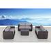 Latitude Run® High-Density Polyethylene (HDPE) Wicker Fully Assembled 6 - Person Seating Group w/ Cushions in Brown/Gray | Outdoor Furniture | Wayfair
