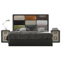 Hispania Home London Upholstered Standard Bedroom Set Upholstered in Black | Queen | Wayfair BEDOR175-QHG