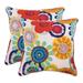 Red Barrel Studio® Jungen Outdoor Square Pillow Cover & Insert Polyester/Polyfill blend in Blue | 16.5 H x 16.5 W x 5 D in | Wayfair