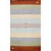 Modern Stripe Gabbeh Kashkoli Oriental Wool Area Rug Handmade - 6'6" x 9'7"