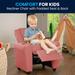 Contemporary Kids Recliner with Cup Holder and Headrest - 24"W x 21.5" - 36.5"D x 27"H