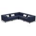 Jemaat 5-piece Spectrum Indigo Modular Sectional Set by Havenside Home