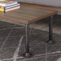 Williston Forge Hwithoveth Heavy Duty Industrial Pipe Table Legs w/ Square Flanges, Steel | 13.75 H x 3.75 W x 3.75 D in | Wayfair
