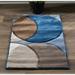 Black 36 x 0.51 in Area Rug - George Oliver Janley Geometric Brown/Blue Area Rug Polypropylene | 36 W x 0.51 D in | Wayfair