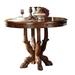 Bloomsbury Market Abisan Counter Height Pedestal Dining Table Wood in Brown | 36 H x 48 W x 48 D in | Wayfair 89BD89440484497A941BE03D766721B0
