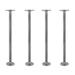 Williston Forge 1/2 In. X 24 In. Heavy Duty Industrial Pipe Table Legs w/ Round Flanges - 4 Pack, Steel | 18 H x 3 W x 3 D in | Wayfair
