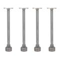 Williston Forge Heavy Duty Industrial Pipe Table Legs w/ Reduced Coupling Feet - 4 Pack, Steel | 12 H x 2 W x 2 D in | Wayfair