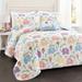 Hygge Elephant Quilt White/Multi 3Pc Set Twin - Lush Decor 16T006866