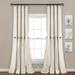 Linen Button Window Curtain Panel Single Off White 40X108 - Lush Decor 16T007777