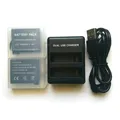 Boîtier de batterie pour Gopro fore4 batterie 3.8V batBR fore4 chargeur USB double accessoires