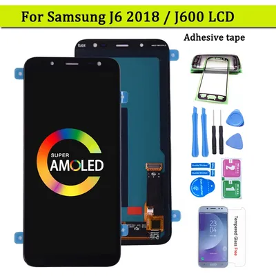 Ensemble écran tactile LCD Super AMOLED en verre pour Samsung J6 2018 Jfemale J600F J600Y