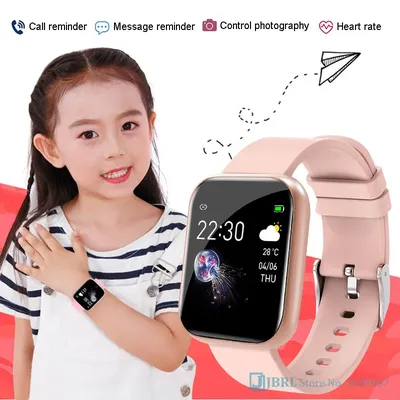 Montre connectée pour enfants filles et garçons bracelet électronique avec moniteur de fréquence