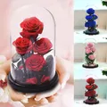 Rose éternelle en verre pour femme cadeaux de fête des mères corbeille cadeau de mariage amour