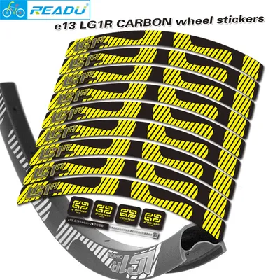 Autocollant de bague de roue de montagne en carbone e13 LG1R couleur Applicable décalcomanies de