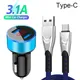 Chargeur USB Type-C à Charge Rapide 3.l'autorisation pour Voiture Câble pour Samsung Galaxy A12
