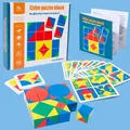 Puzzle 3D en bois pour enfants d'âge alth cubes Pixy apprentissage de la pensée spatiale