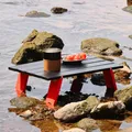 Table Pliante Portable avec Rangement Bureau de Camping en Plein Air Randonnée Escalade Pêche
