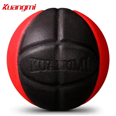 Kuangmi – basket-Ball en cuir PU taille 7 pour l'intérieur et l'extérieur avec sac en filet et