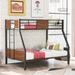 Harper & Bright Designs Industrial Steel Bunk Bed with Safety Rail