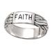 I Have Faith,'Men's Hand Made Sterling Silver Band Ring'