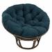 Papasan Chair - Beachcrest Home™ Zowie 42" Wide Tufted Papasan Chair Microfiber/Microsuede in Blue | 42 W x 42 D in | Wayfair