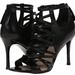 Nine West Shoes | Nine West Funkfresh Leather Heeled Sandal Size 8.5 | Color: Black | Size: 8.5