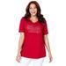 Plus Size Women's Stars & Shine Tee by Catherines in Red Flag (Size 3XWP)