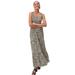 Plus Size Women's Tiered Maxi Dress by ellos in Black Cream Print (Size 26/28)