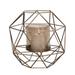 Uttermost Myah 14 1/2" Wide Open Cage Metal Geometric Candleholder