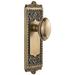 Grandeur Windsor Solid Brass Rose Privacy Door Knob Set with Eden