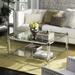 SAFAVIEH Couture High Line Collection Isabelle Acrylic Silver Coffee Table - 38.5" W x 38.5" L x 17.7" H