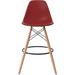 Counter Stool With Back Plastic Molded Wooden Eiffel Base For Kitchen Island Hotel Work High Chair Restaurant