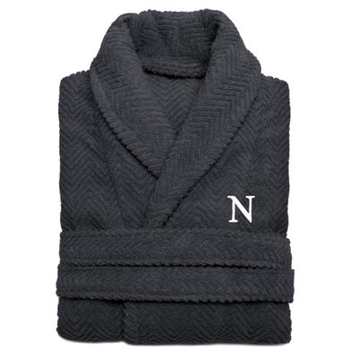 Authentic Hotel and Spa Turkish Cotton Charcoal Monogrammed Unisex Bath Robe