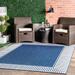 Brooklyn Rug Co Leah Classic Bordered Indoor/Outdoor Area Rug