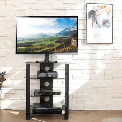 4-Tier Media Stand Stereo Cabinet Audio Rack Tower - N/A
