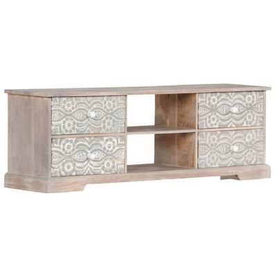 vidaXL TV Stand 47.2"x11.8"x15.7" Solid Wood Acacia - 47.2" x 11.8" x 15.7"