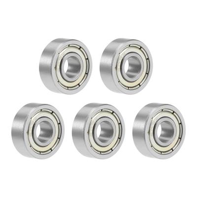 605ZZ Deep Groove Ball Bearing 5x14x5mm Double Shielded Chrome Bearings 5pcs - 5 Pack - 605ZZ (5*14*5)