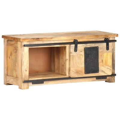 vidaXL TV Stand 35.4"x13.8"x15.7" Solid Wood Mango