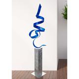 Statements2000 Modern Metal Sculpture Indoor Outdoor Garden Art Decor by Jon Allen - Perfect Moment with Silver Base