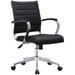 Office Chairs Mid Back Ribbed PU Leather Conference Room Tilt Work Desk Manager Task Executive Lumber Support Boss