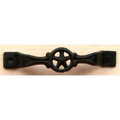 Western Cast Iron Drawer Pull with Star Design, 5 1/2" Center-to-Center