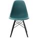 Designer Plastic Eiffel Chairs Black Wood Wire Legs With Back Desk Accent Living Room Side Kitchen