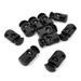 8mm x 5mm Hole Rope Clamp Bags Tent Cord Locks Stoppers 10 Pcs - Black