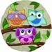 Set of 2 Colorful Owls Decorative Garden Stones - Multi-Color