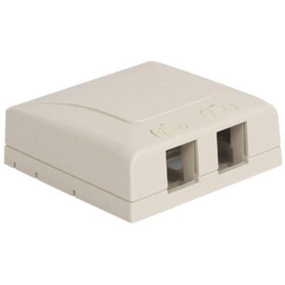 Surface Mount Box, Elite, 2-Port, White