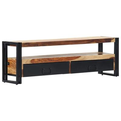 vidaXL TV Stand 47.2"x11.8"x15.7" Solid Wood Sheesham