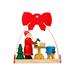 2.75" Beige, Red, Green Hcrafted Arch Santa Workshop Graupner Ornament