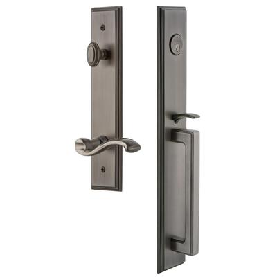 Grandeur Carre Solid Brass Rose Left Handed Keyed Entry Single